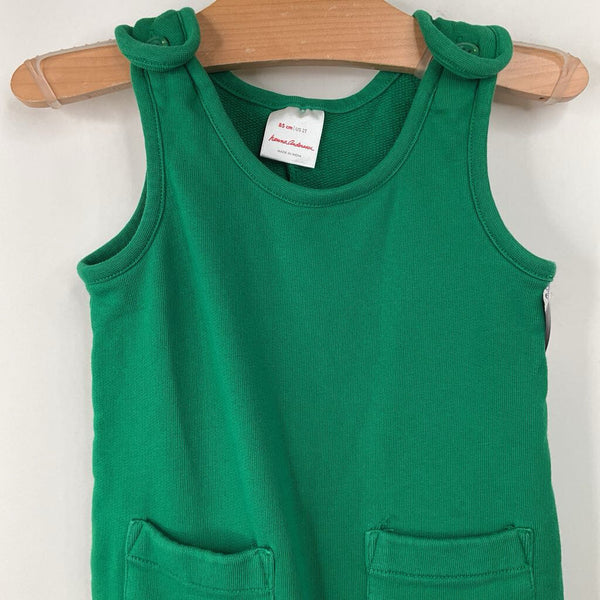 Size 2 (85): Hanna Andersson Green Cozy Tank Romper