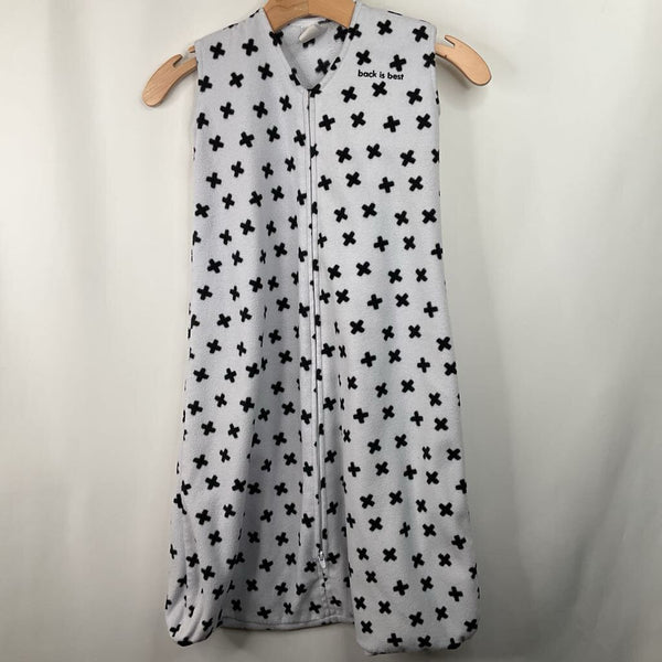 Size L: Halo Grey/Black "+" Fleece Sleepsack