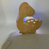 Wooden Fairy Light Dinosaur