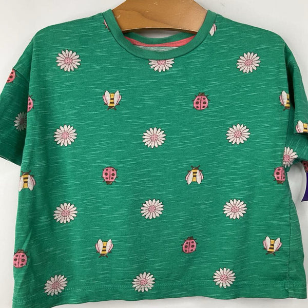 Size 5-6: Mini Boden Green Floral Bug Print T-Shirt