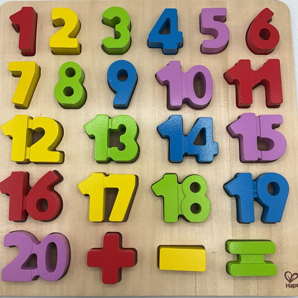 Hape Wooden Colorful Numbers Chunky Puzzle