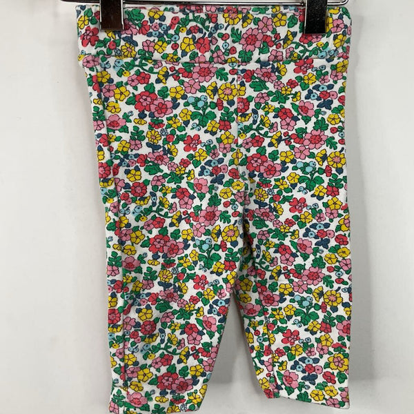 Size 3-6m: baby Boden White/Colorful Floral Leggings