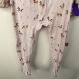 Size 3-6m: Magnetic Me Pink Horses 1pc Footy PJs