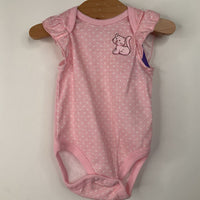 Size 3m: Strawberry Shortcake Pink & White Polka Dot Onesie
