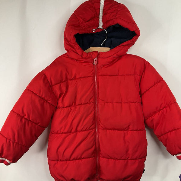 Size 4: Gap Red Puffy Fleece Lined Winter Coat
