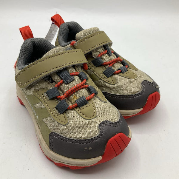 Size 6: Merrell Grey/Orange Velcro Strap Sneakers