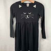 Size 8 (130): Hanna Andersson Black Cat Long Sleeve Dress