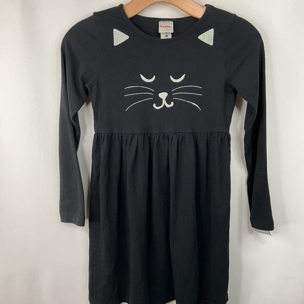 Size 8 (130): Hanna Andersson Black Cat Long Sleeve Dress