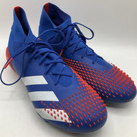 Size 6.5Y: Adidas Blue/Orange Lace-Up Soccer Cleats