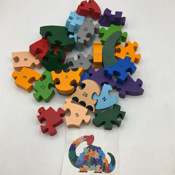 Wooden Colorful Dinosaur Puzzle