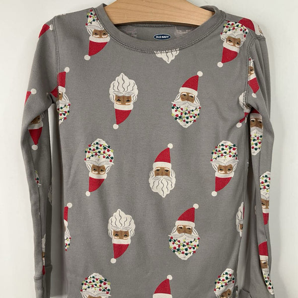 Size 6: Old Navy Grey Santa Print 2pc PJs