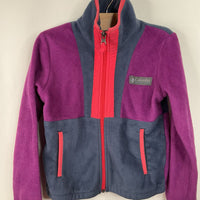 Size 6-7: Columbia Purple/Blue/Pink Zip-Up Fleece Coat