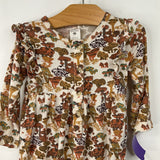 Size 12-18m: Kate Quinn White/Brown Mushrooms Print Romper