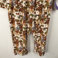 Size 12-18m: Kate Quinn White/Brown Mushrooms Print Romper