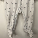 Size 9m: Ralph Lauren White/Blue Bear 1pc Footy PJs