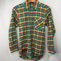 Size 10-12: Vermont Flannel Co Red/Blue/Yellow/Green Button-Up Flannel Shirt