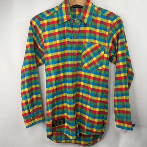 Size 10-12: Vermont Flannel Co Red/Blue/Yellow/Green Button-Up Flannel Shirt