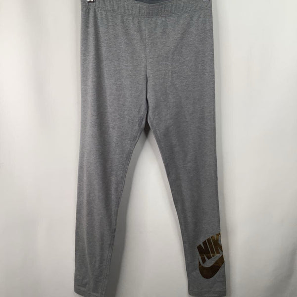 Size 14: Nike Grey Heather /Gold Leggings