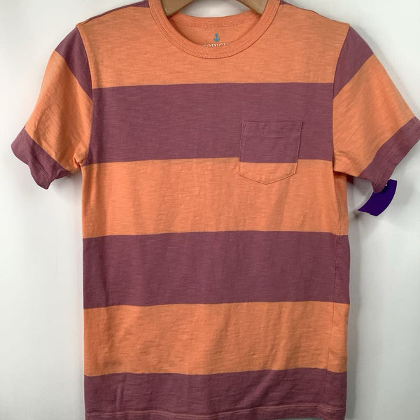 Size 12: Crewcuts Pink/Orange Striped T-Shirt