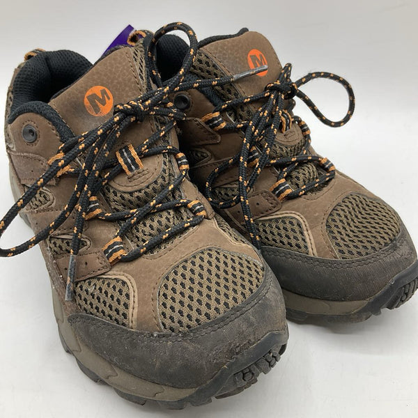 Size 1.5Y: Merrell Brown/Black Water Proof Lace-Up Hiking Shoes