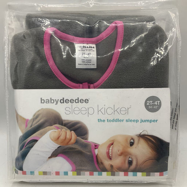 Size 2-4: Baby Dee Dee Grey/Pink Fleece Walker Sleepsack- NEW