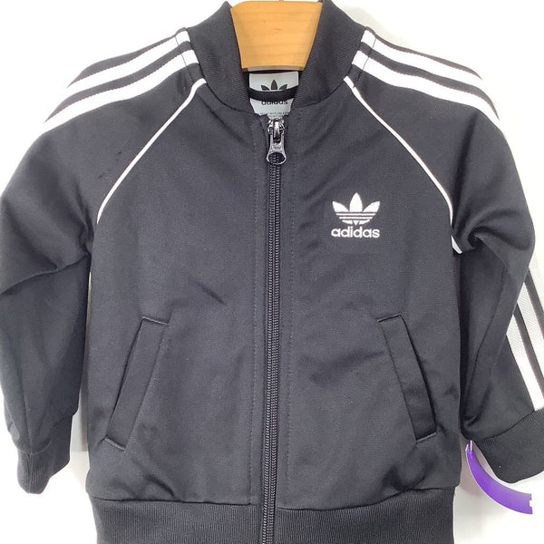 Size 9m: Adidas Black/White 2pc Set