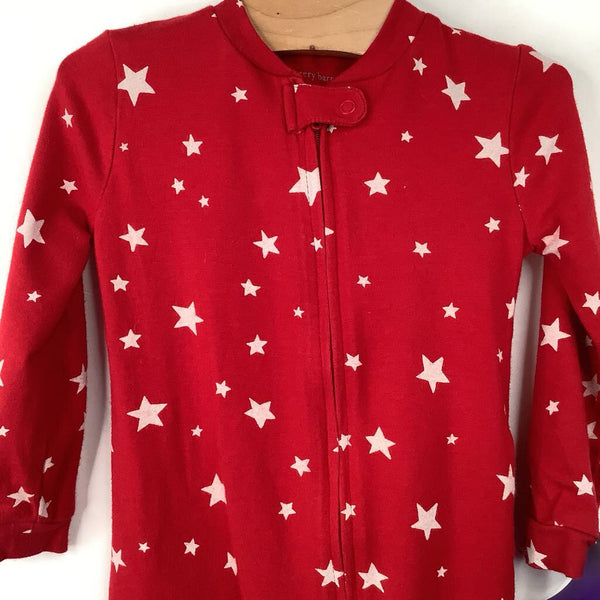 Size 12-18m: Pottery Barn Red/White Stars 1pc PJs