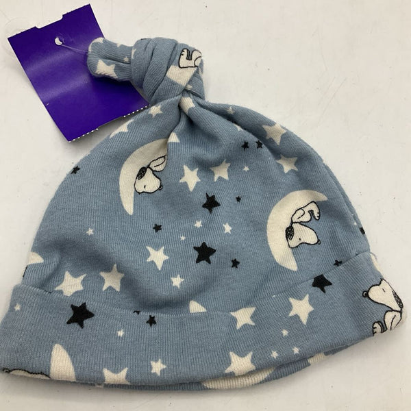 Size NB: Hanna Andersson Blue/White/Black Stars Baby Hat