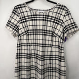 Size L: Motherhood Black/White Checkered Short Sleeve Dress