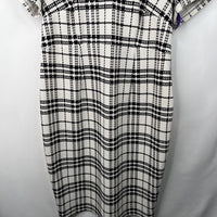 Size L: Motherhood Black/White Checkered Short Sleeve Dress