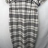 Size L: Motherhood Black/White Checkered Short Sleeve Dress