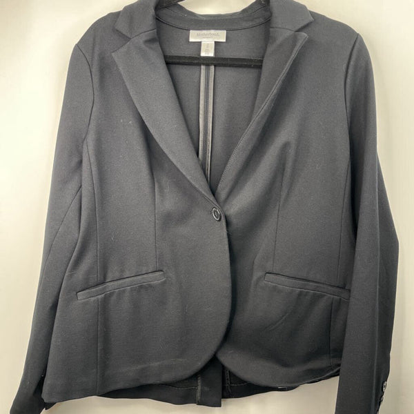 Size M: Motherhood Black Button-Up Blouse