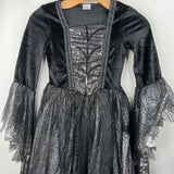 Size 8-10 (M): Spirit Halloween Black/Silver Shimmery Witch Dress