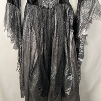 Size 8-10 (M): Spirit Halloween Black/Silver Shimmery Witch Dress