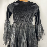 Size 8-10 (M): Spirit Halloween Black/Silver Shimmery Witch Dress
