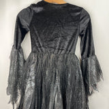 Size 8-10 (M): Spirit Halloween Black/Silver Shimmery Witch Dress