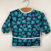 Size O/S: Blue Dinosaur Food Catching Bib
