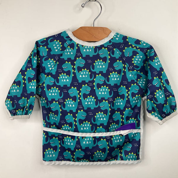 Size O/S: Blue Dinosaur Food Catching Bib