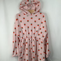 Size 6-7 (120): Hanna Andersson Pink/Red Flower Hoodie