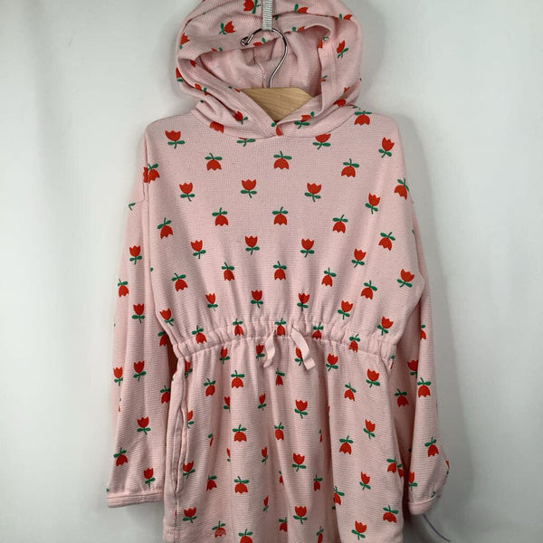 Size 6-7 (120): Hanna Andersson Pink/Red Flower Hoodie