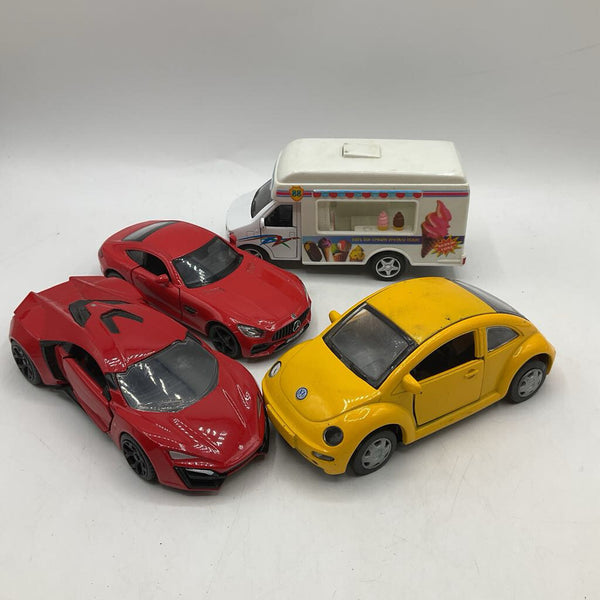 Metal Pull & Go 4pc Vehicles
