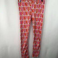 Size 8-9: Bobo Choses White/Pink/Orange "Fun" Leggings
