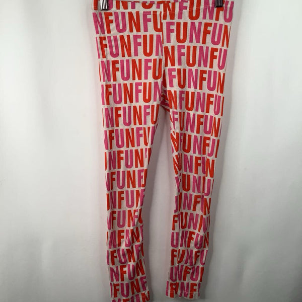 Size 8-9: Bobo Choses White/Pink/Orange "Fun" Leggings