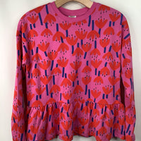 Size 12 (150): Hanna Andersson Pink/Red/Blue Floral Long Sleeve Dress