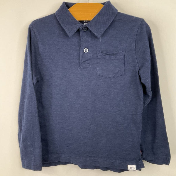 Size 5: Gap Dark Blue Collared Long Sleeve Shirt