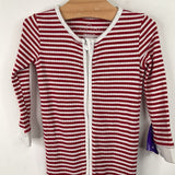 Size 12-18m: Mori Red/White Striped 1pc PJs