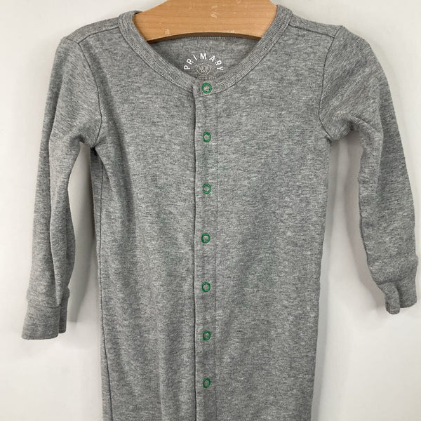 Size 12-18m: Primary Grey 1pc Footy PJs