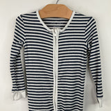 Size 12-18m: Mori Blue/White Striped 1pc PJs