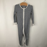 Size 12-18m: Mori Blue/White Striped 1pc PJs