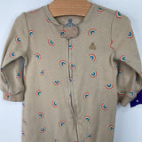 Size 3-6m: Gap Tan Rainbow Print 1pc Footy PJs